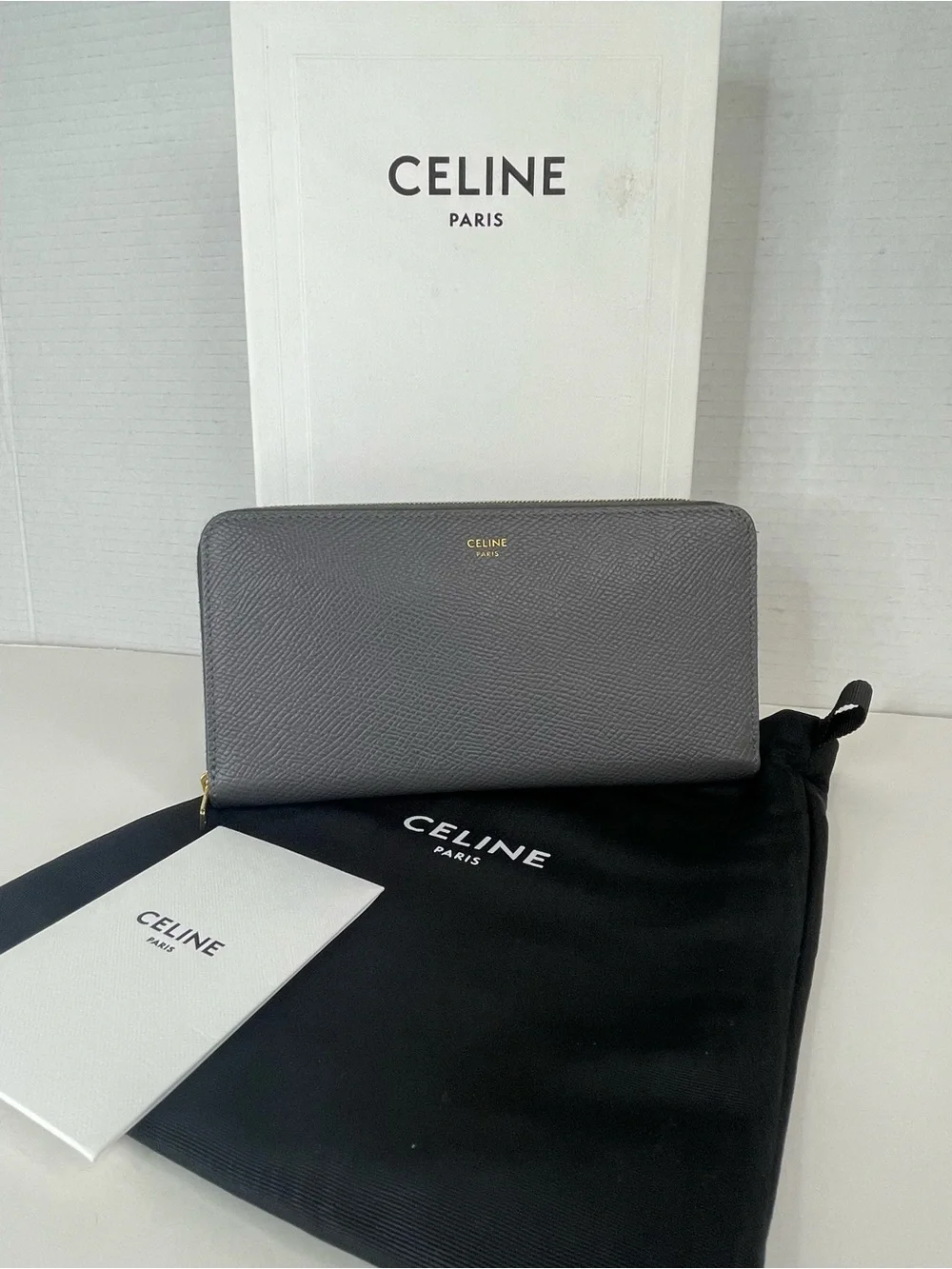 Celine Large Zipped Wallet With Dust Bag and Box